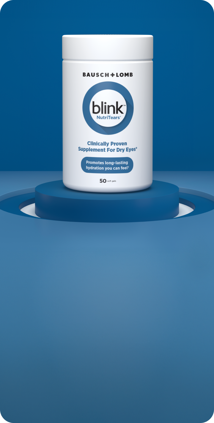 A bottle of Blink NutriTears on a display