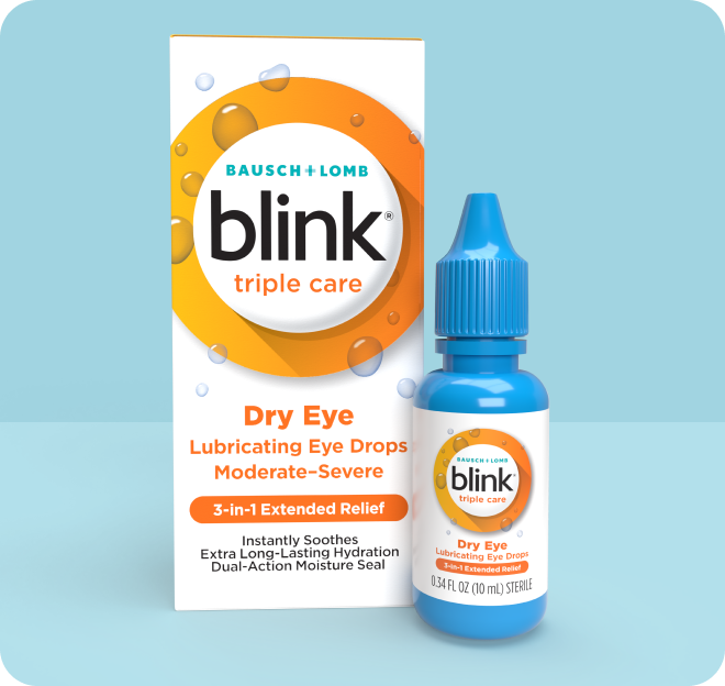 Blink Triple Care package and bottle